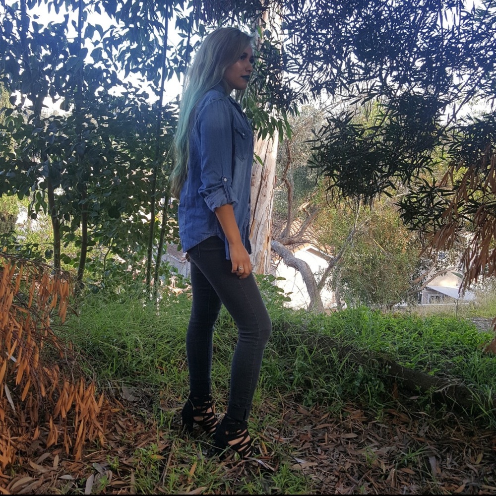 Denim long sleeve shirt